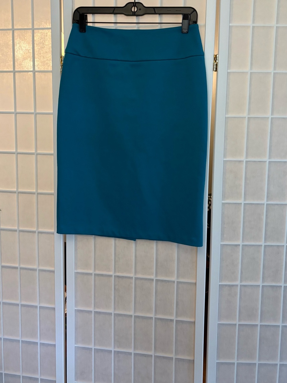 New York & Company Teal Pencil Skirt
